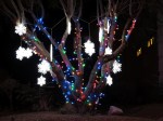 LED color lights and "white" snowflakes