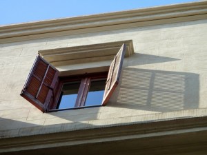 A Study in Scarlet Shadows — Offset composition (not quite Rule of Thirds); interesting shadows; Diagonal lines stretching from upper right and lower left corners.