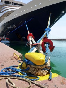 Prinsendam in Katakolon — Use of lines; Rule of Thirds; Dramatic color