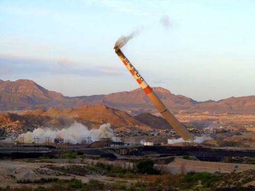 Decades of Accumulated Soot Erupt from the Top