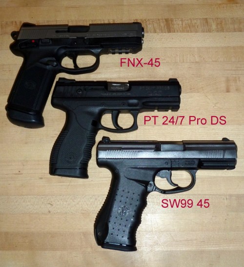 FNX, PT 24/7, and SW99