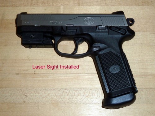 Attached Laser Sight — A nice home defense option