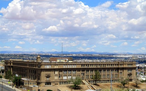 El Paso HIgh School viewed from Rim Road