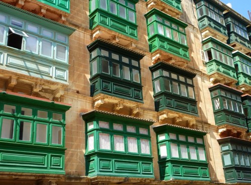 Traditional Enclosed Wooden Balconies of Malta