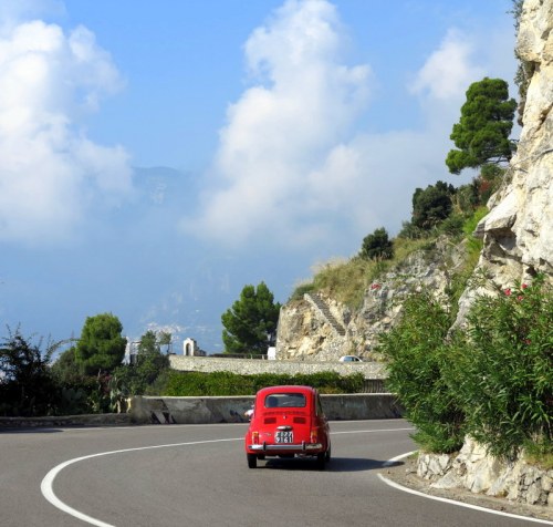Original Fiat 500 on the Road to Positano