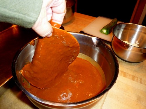 Coat both sides of the corn tortillas