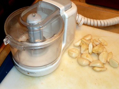 One Head of Garlic Ready to Chop