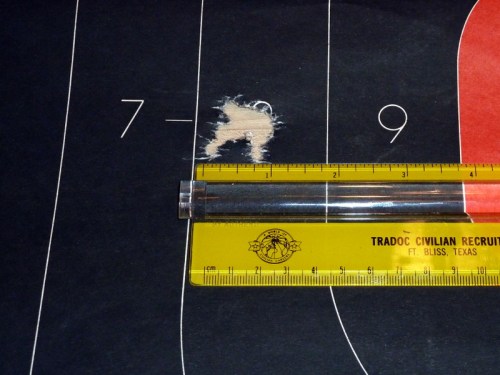 Twenty rounds went through that small hole!