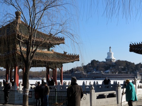 Five-Dragon Pavilions; White Dagoba in the background