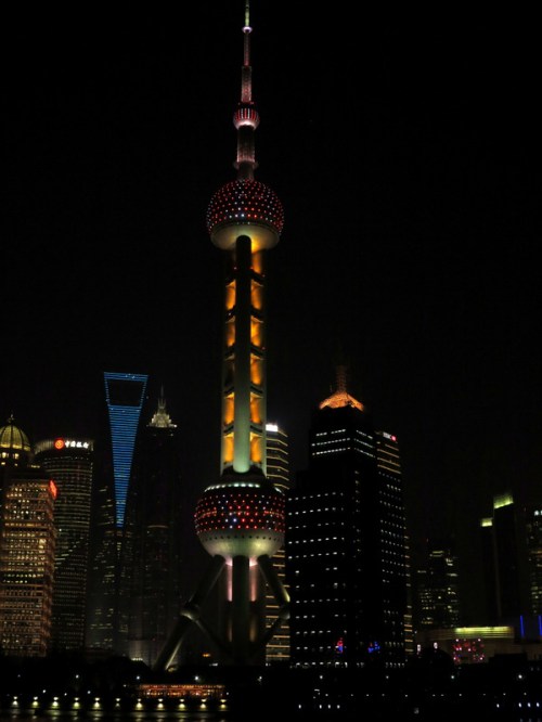 Oriental Pearl Tower at night