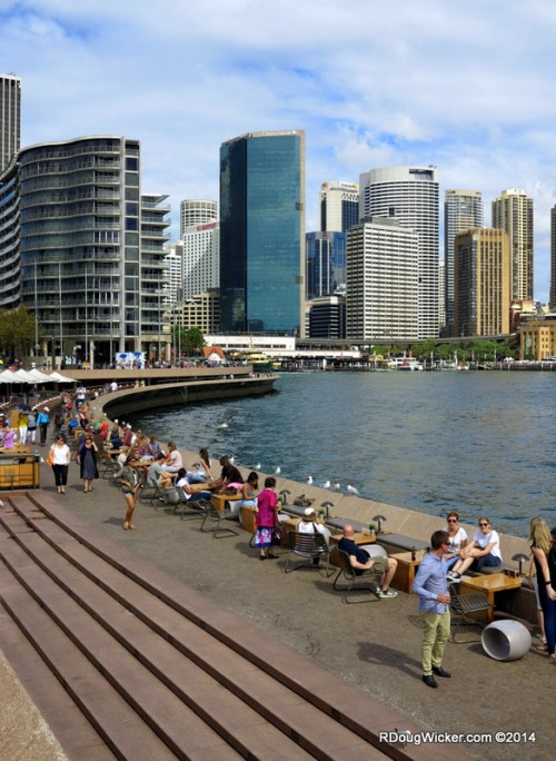 A look back from the Sydney Opera House Forecourt