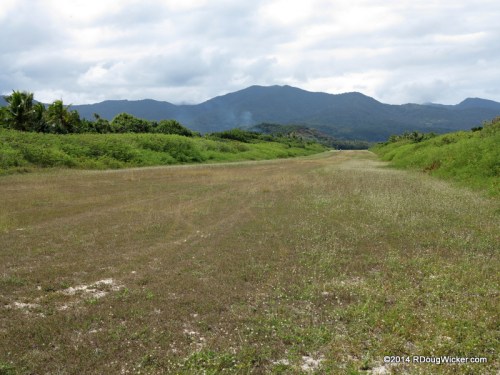 2,001 feet of landing strip — Aneityum in the background