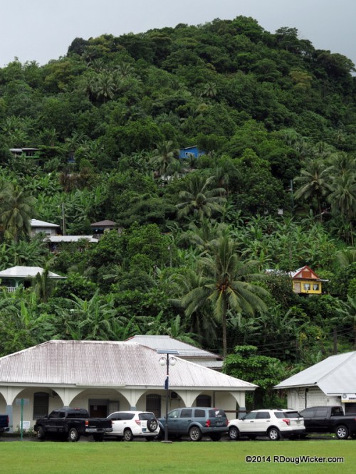 Homes built into the hillside