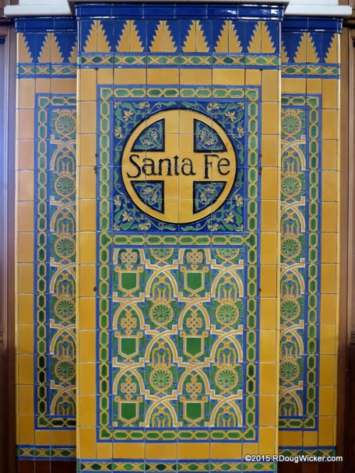 Tile from when Union Station was known as the Santa Fe Depot