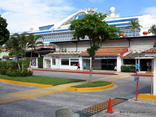 Grand Princess in port in Puerto Vallarta