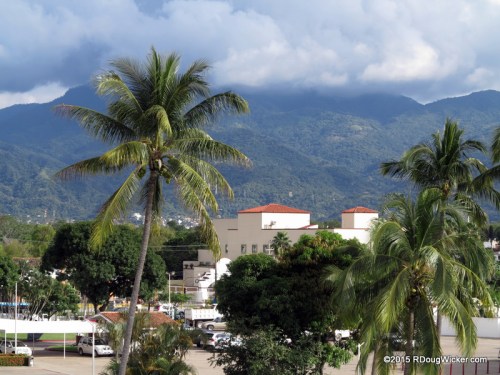 View from the Grand Princess of the hills above Puerto Vallarta