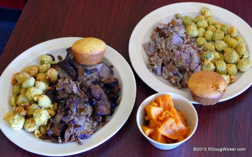 Our two platters plus an extra side of yam