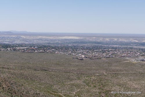 View from Transmountain Pass of West El Paso and both Old and New Mexico