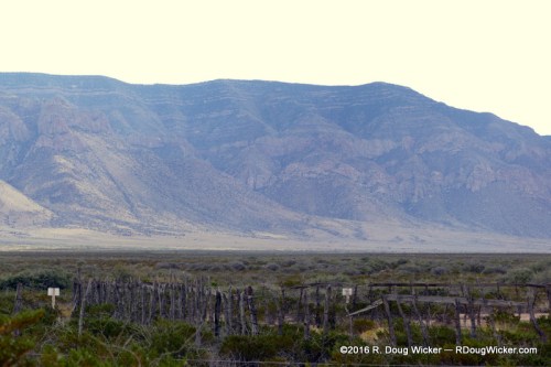 Oscura Mountains and livestock pens