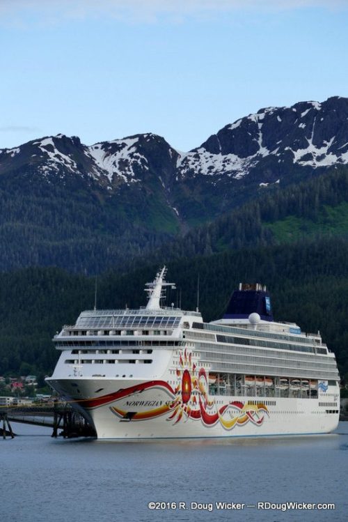 Norwegian Sun docked in Juneau