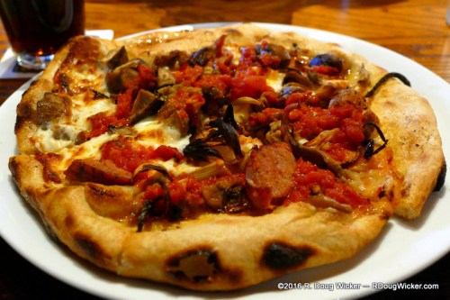 Zoe’s spicy coppa and pepperoni, Italian and Andouille sausage, crisp bacon and fresh mozzarella with house made marinara