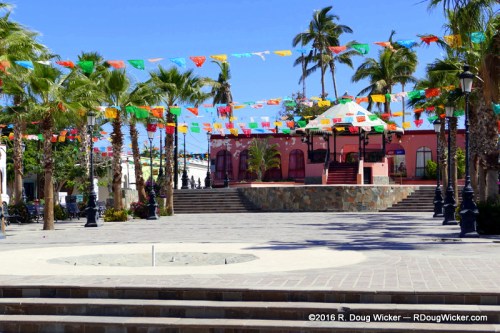 The Central Plaza — across the street from the mission