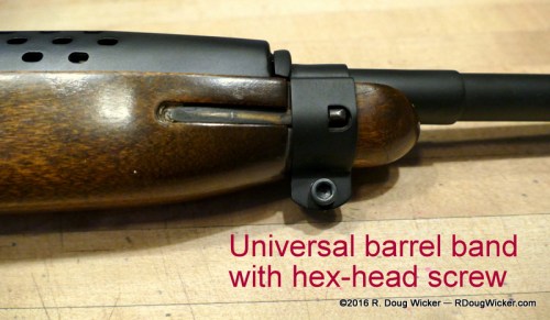 Universal M1 Carbine Type-2 barrel band with hex-head screw