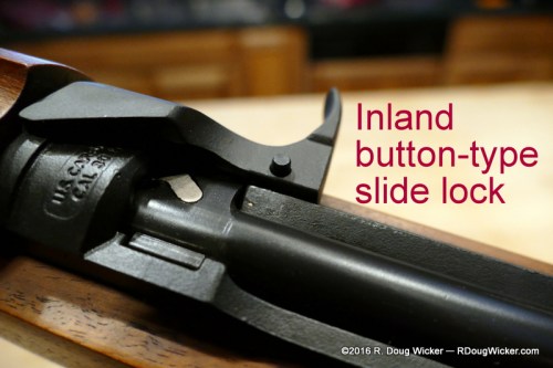Inland push-button slide lock
