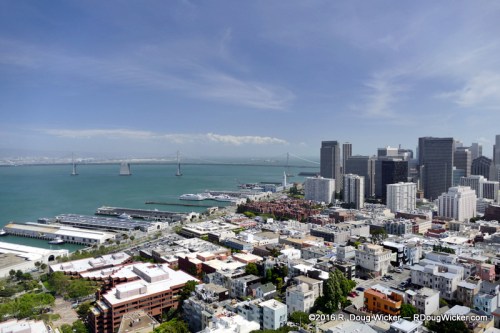 San Francisco Financial District and the Oakland Bay Bridge