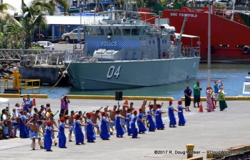 The Crown Princess approaches port
