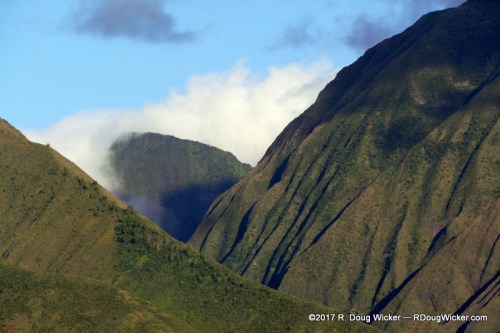Eroded remnants of Mauna Kahalawai shield volcano